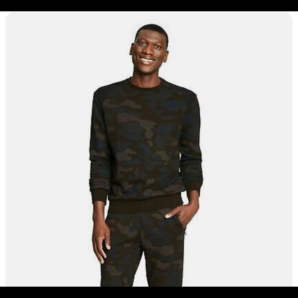 NWT 3.1 Phillip Lim for Target Men's Camo Long Sleeve Crewneck Sweatshirt